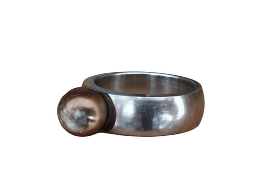 ForgeStone Tungsten Ring med Kobberdetalje – Robust og Moderne Design