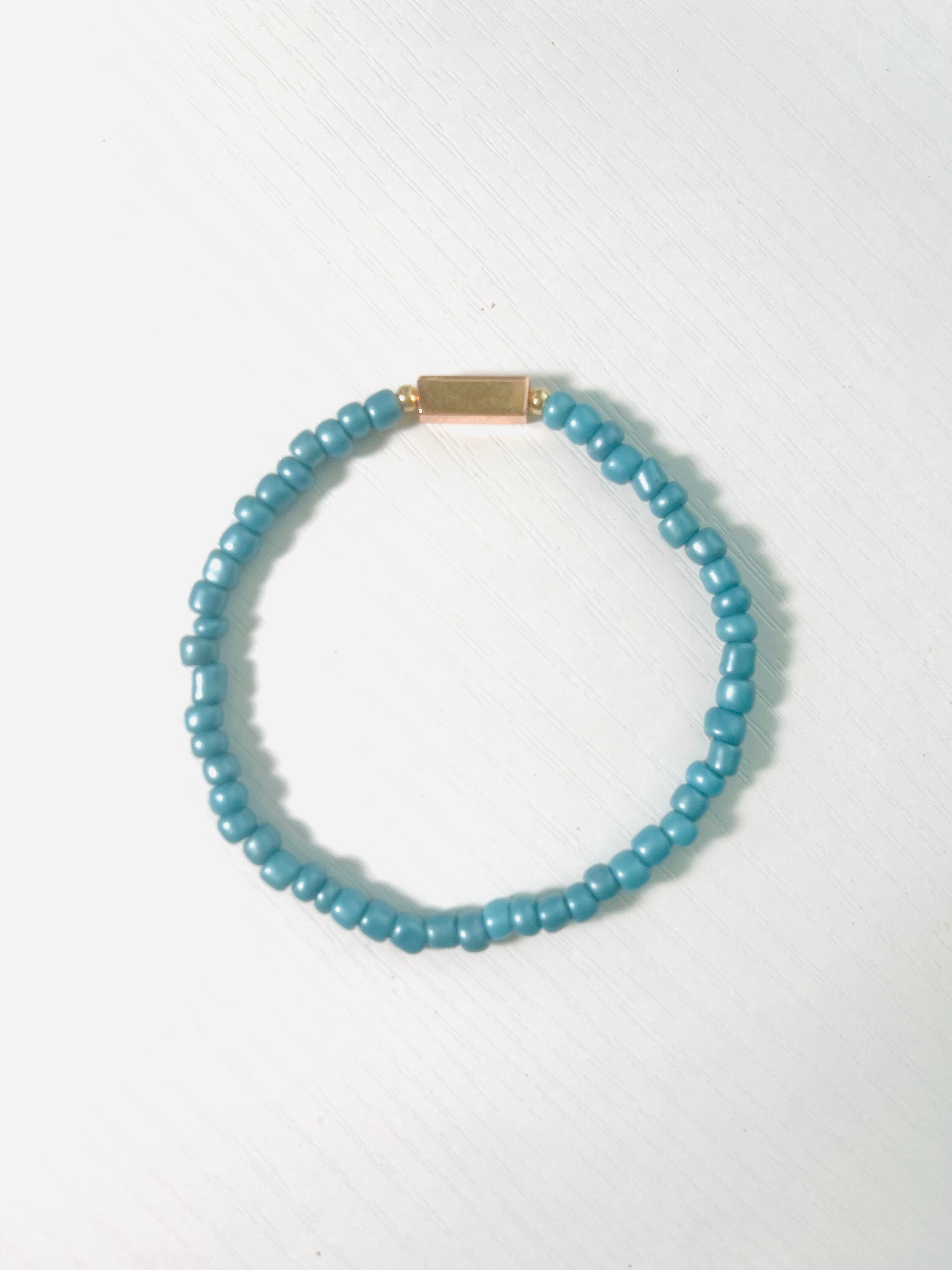 Golden Bar Turquoise Bracelet