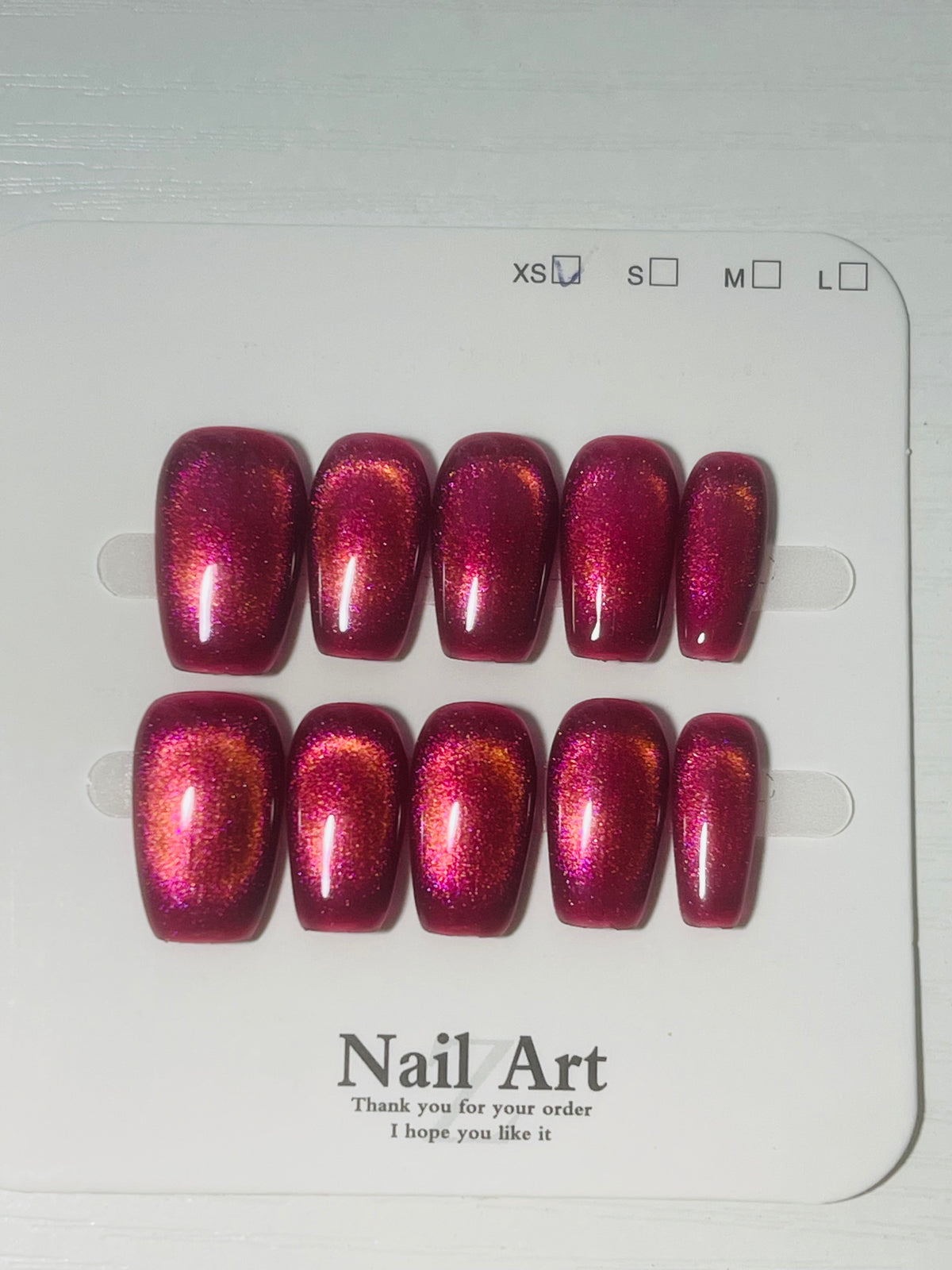 XS Wine Press On Nails