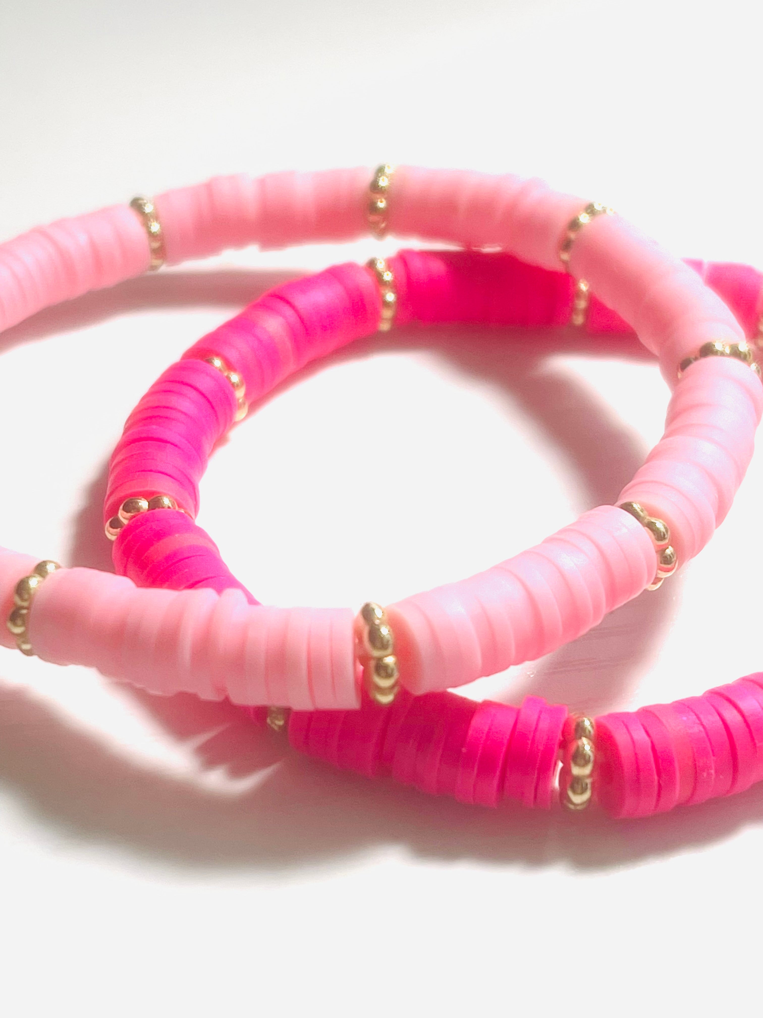 Flower Clay Beaded Bracelet