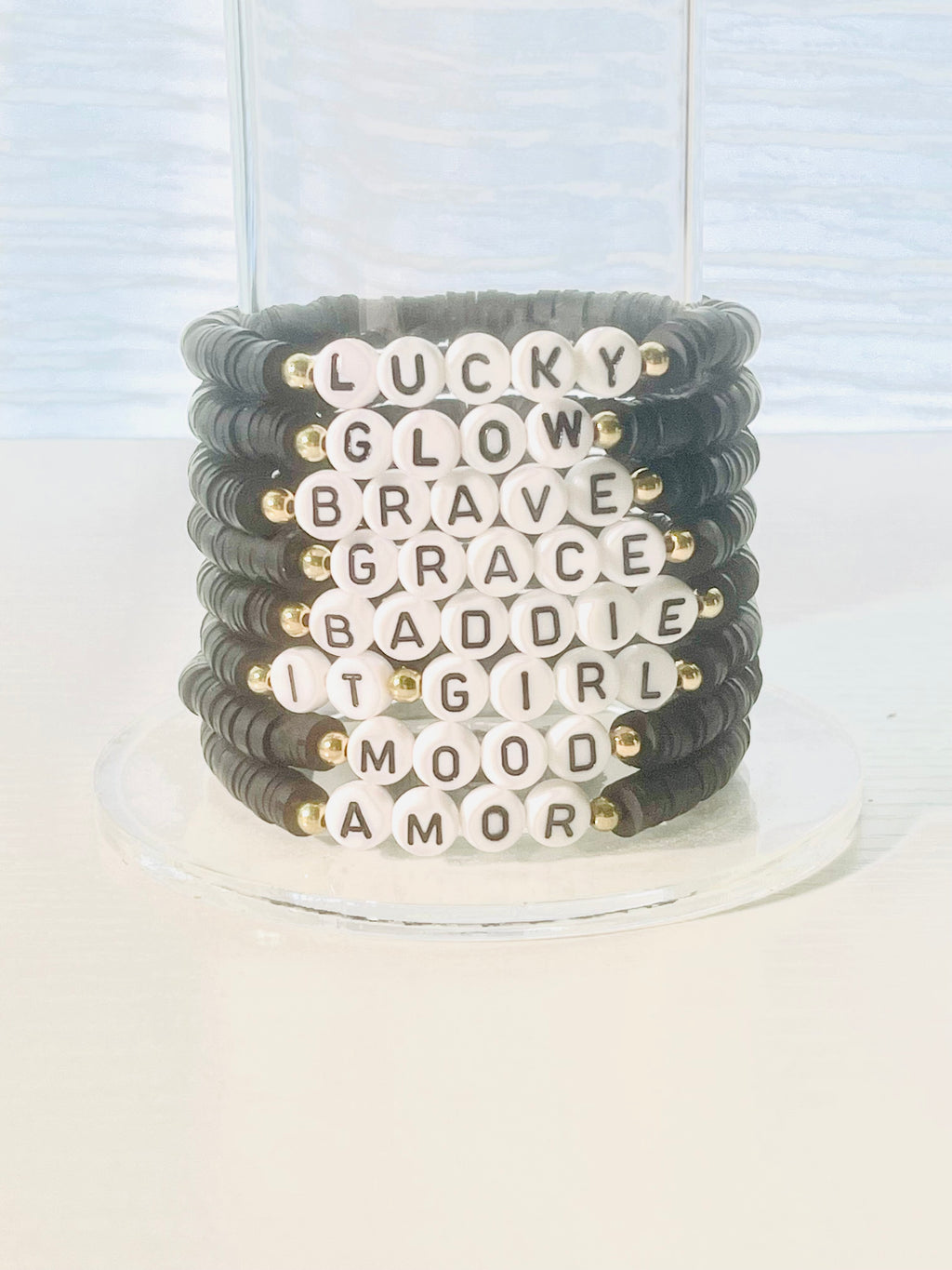 Custom Word/Name Clay Bracelet
