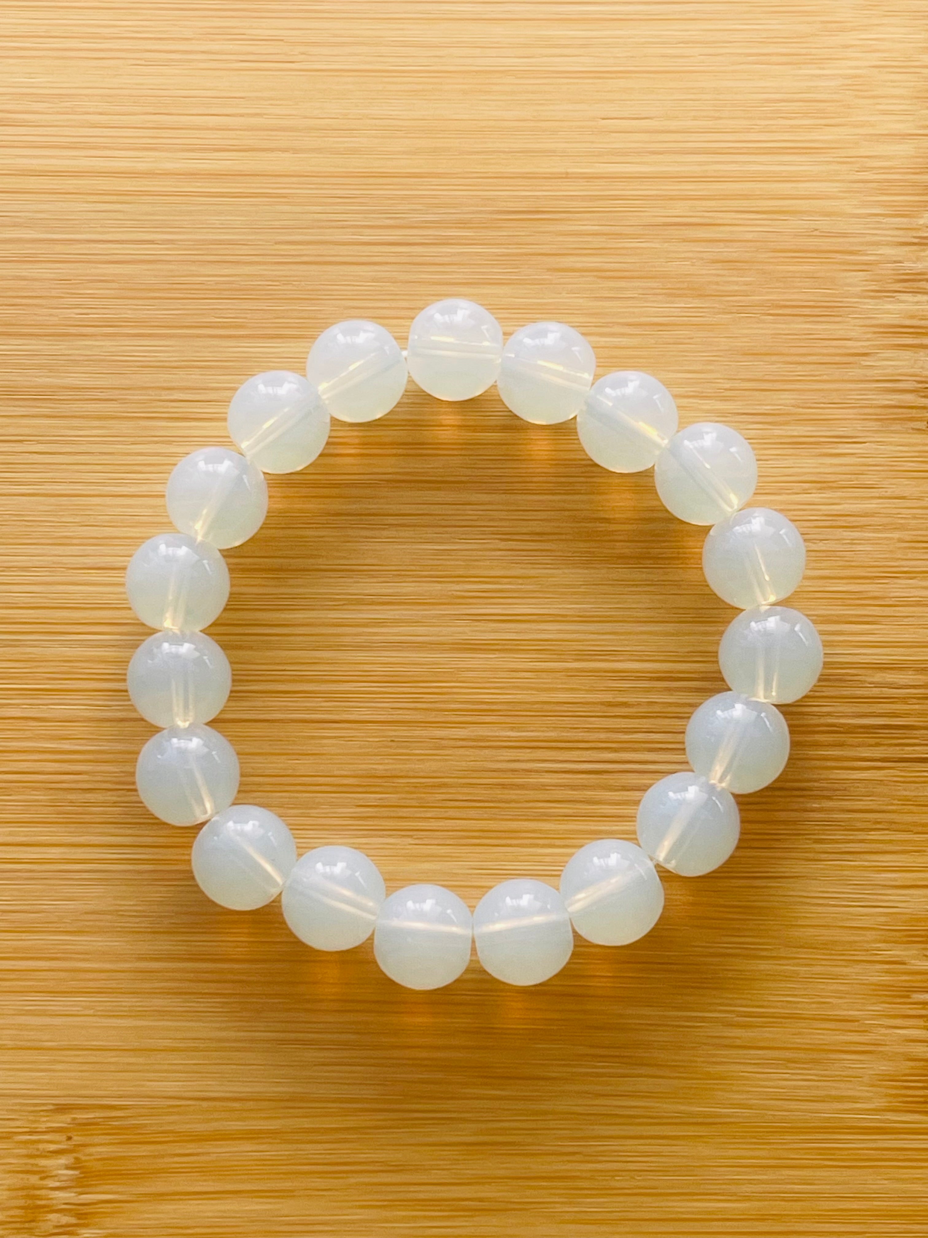 10mm Opal Beaded Bracelet