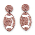 Glitter Football Earrings