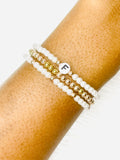 Pearl Golden Initial Bracelet