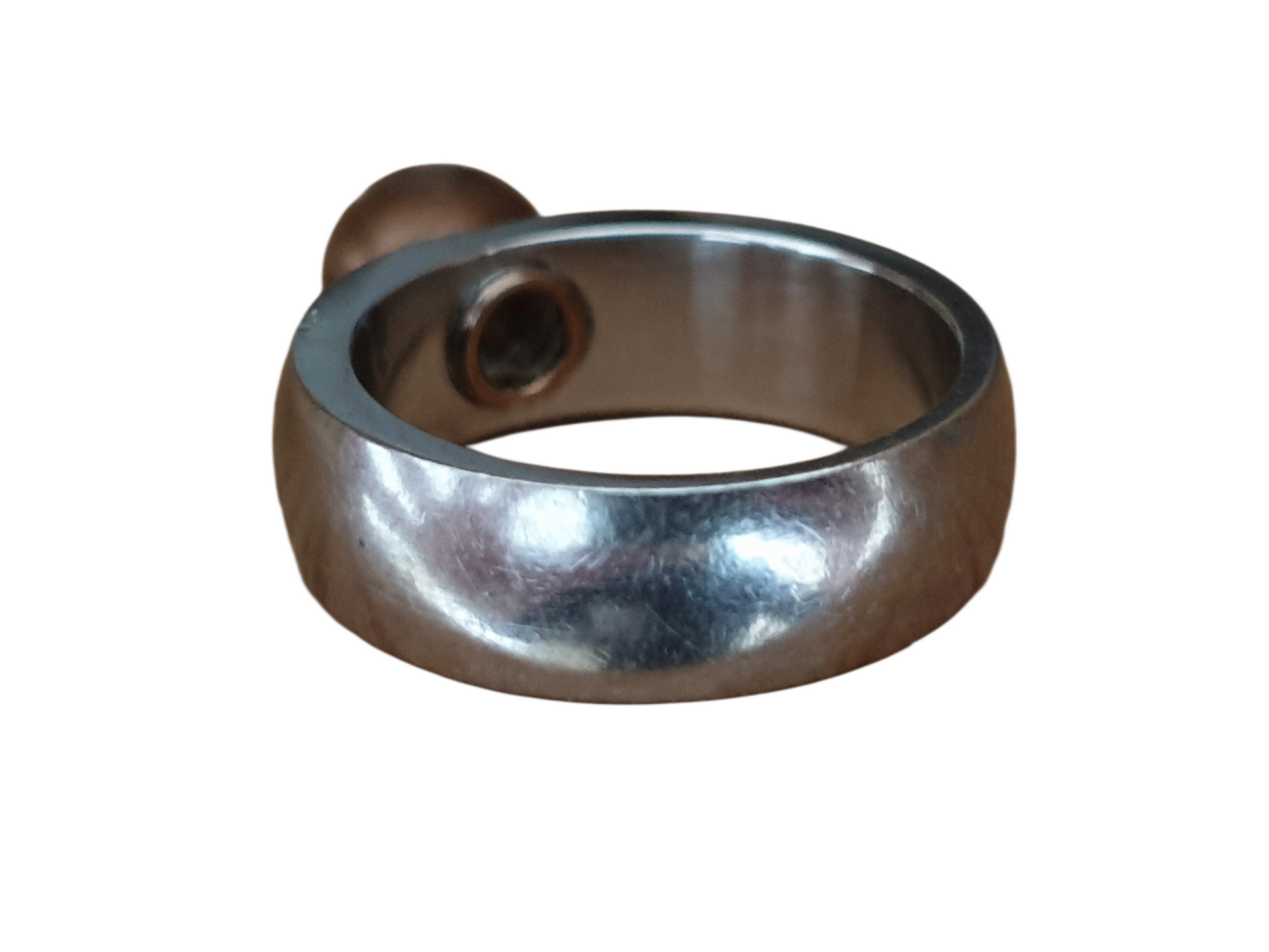 ForgeStone Tungsten Ring med Kobberdetalje – Robust og Moderne Design