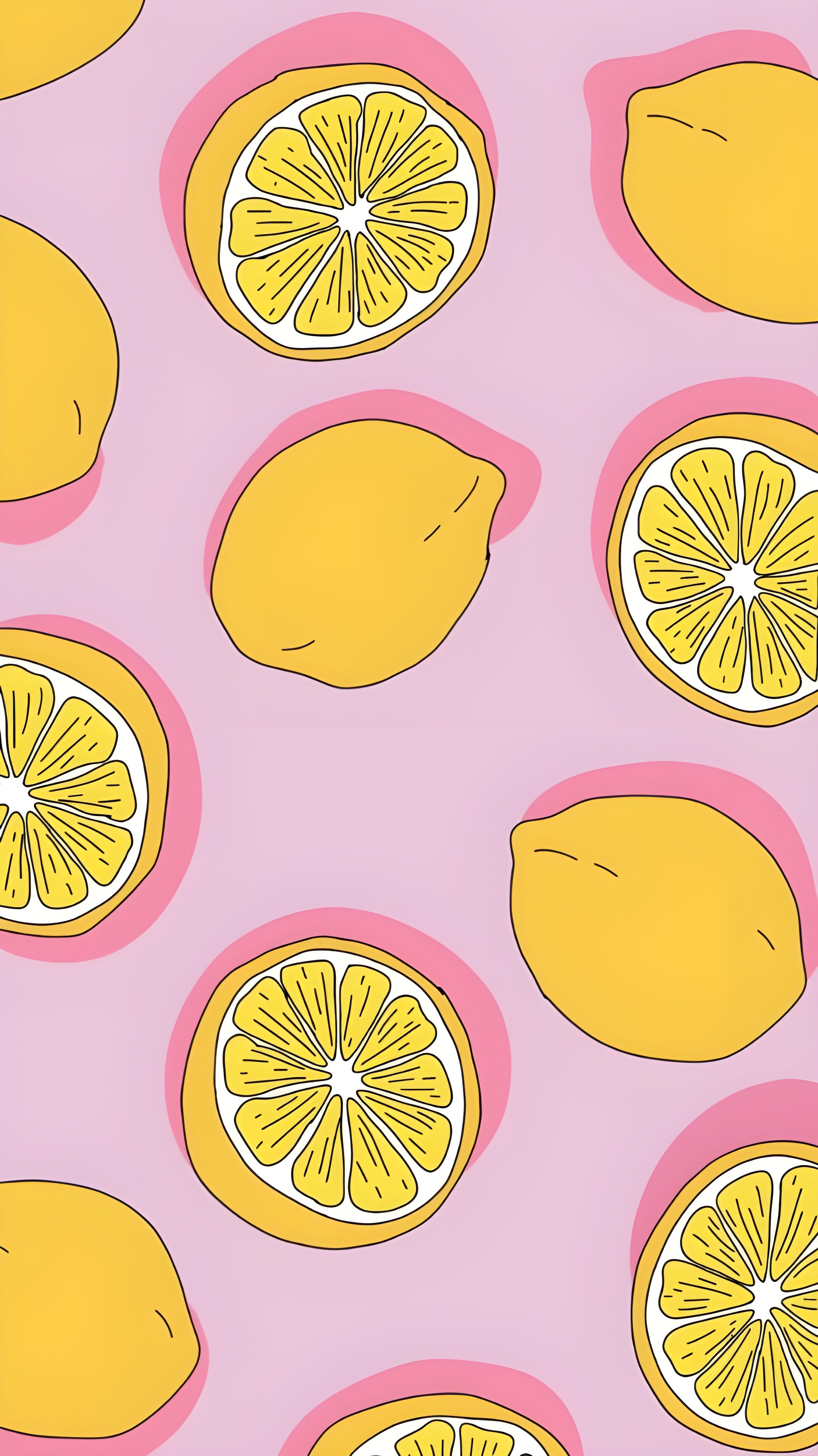 Pink Lemons Wall Art - Download